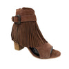 Roper Women's Mika Fringe Buckle Brown Suede