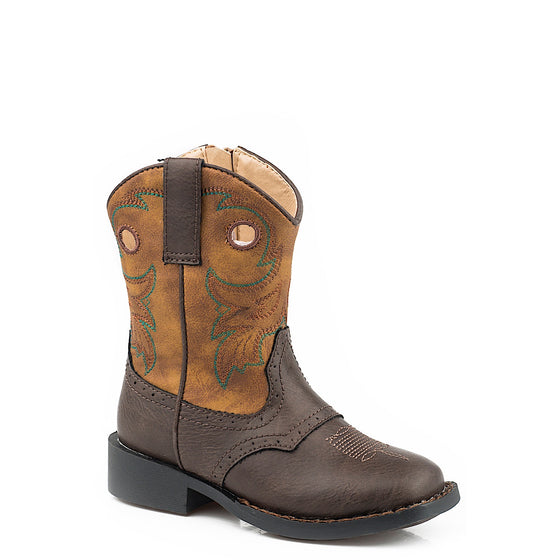 Roper TODDLER Daniel Western Boot - Brown/Tan