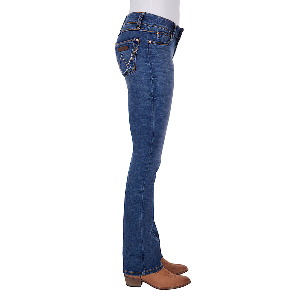 Wrangler Women's Retro Mid Rise Mae Jean Indigo
