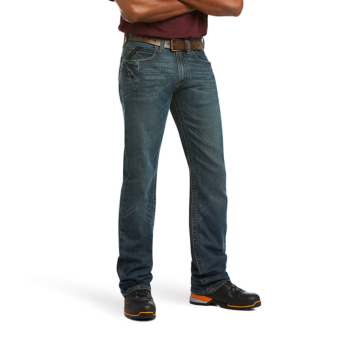 Ariat Men's Rebar Fashion M5 Slim Fit Straight Leg Jean Ironside