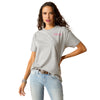 Ariat Women's Cactus Rose T-Shirt - Heather Grey