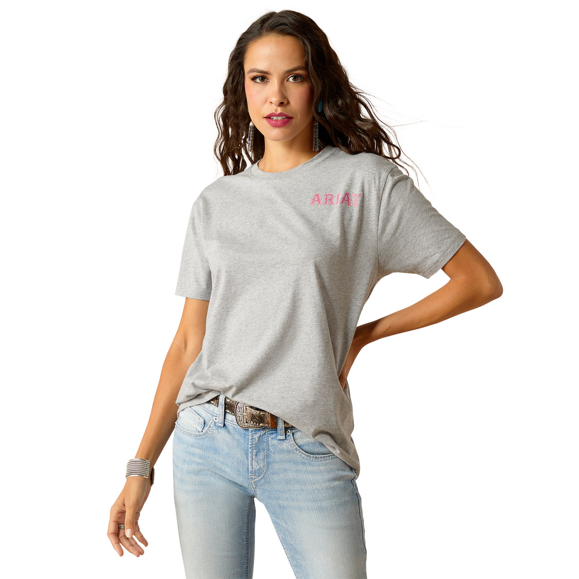 Ariat Women's Cactus Rose T-Shirt - Heather Grey