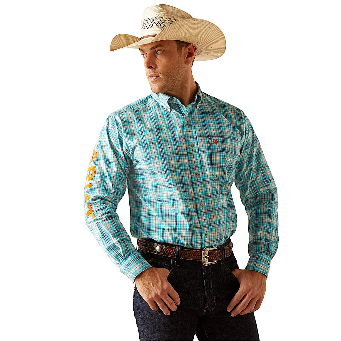 Ariat Men's Pro Team Vincent Classic Fit Shirt - Turquoise