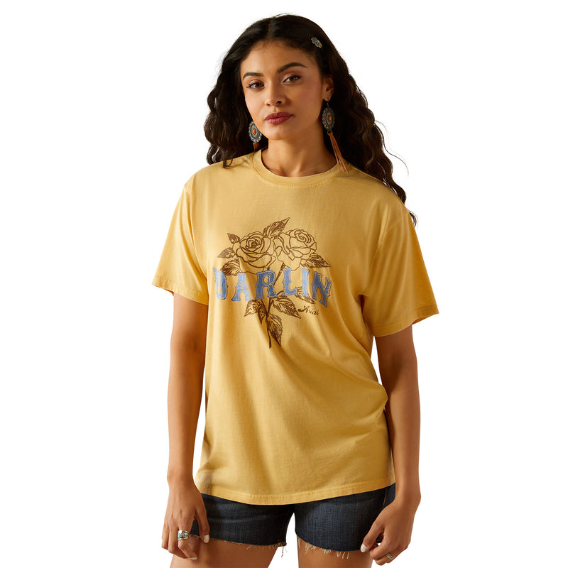 Ariat Womens Darlin Rose T-Shirt - Rattan