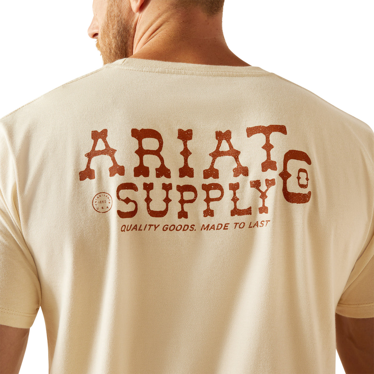  Ariat Mens Supply Co. Short Sleeve T Shirt - Natural