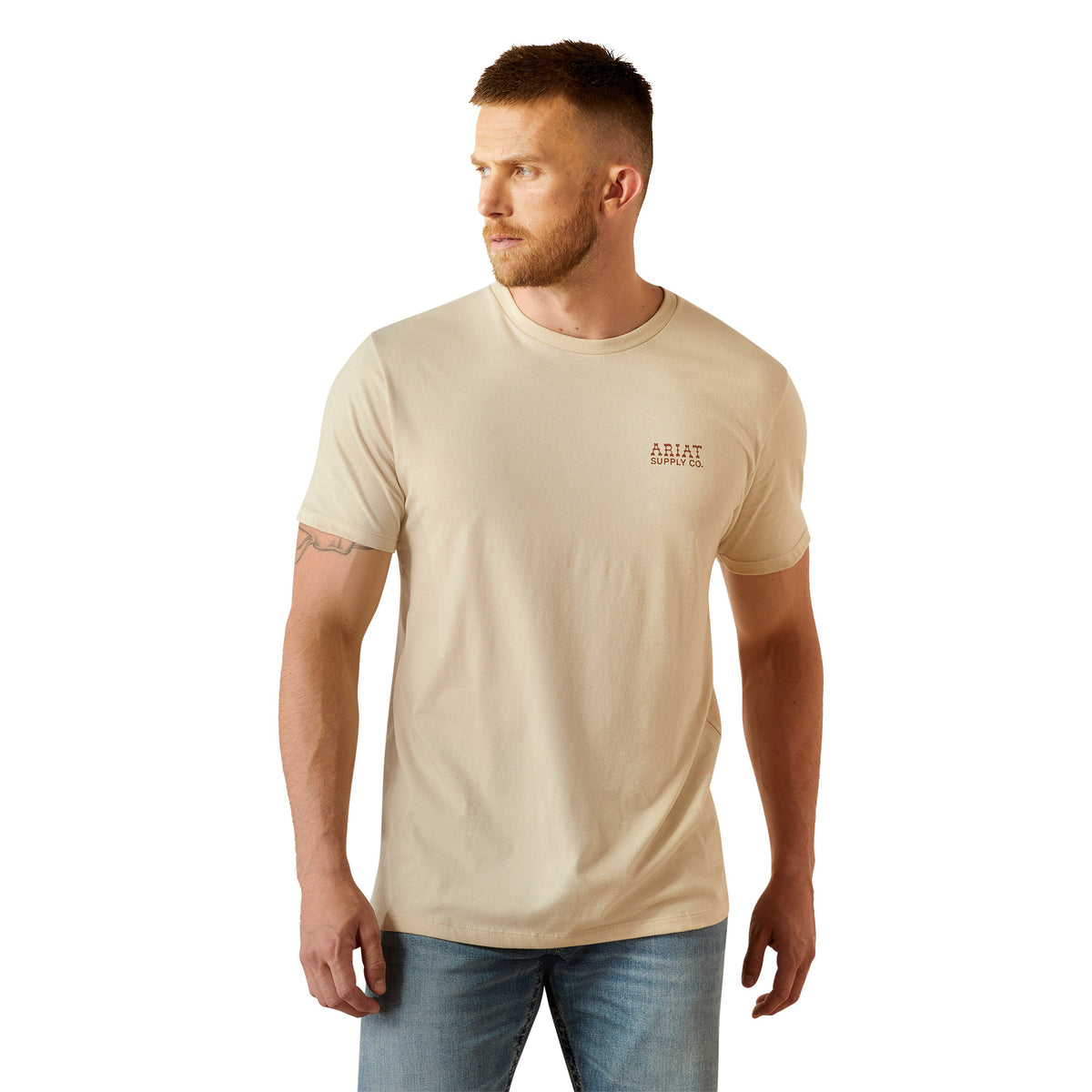 Ariat Mens Supply Co. Short Sleeve T Shirt - Natural