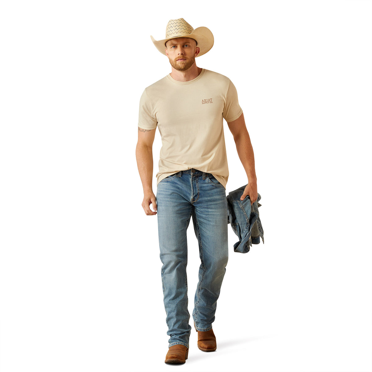 Ariat Mens Supply Co. Short Sleeve T Shirt - Natural