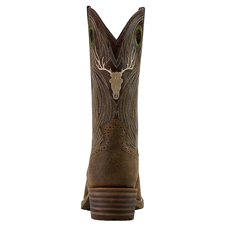 Ariat Men’s Hybrid Roughstock Antler Western Boot - Wild Taupe/Espresso