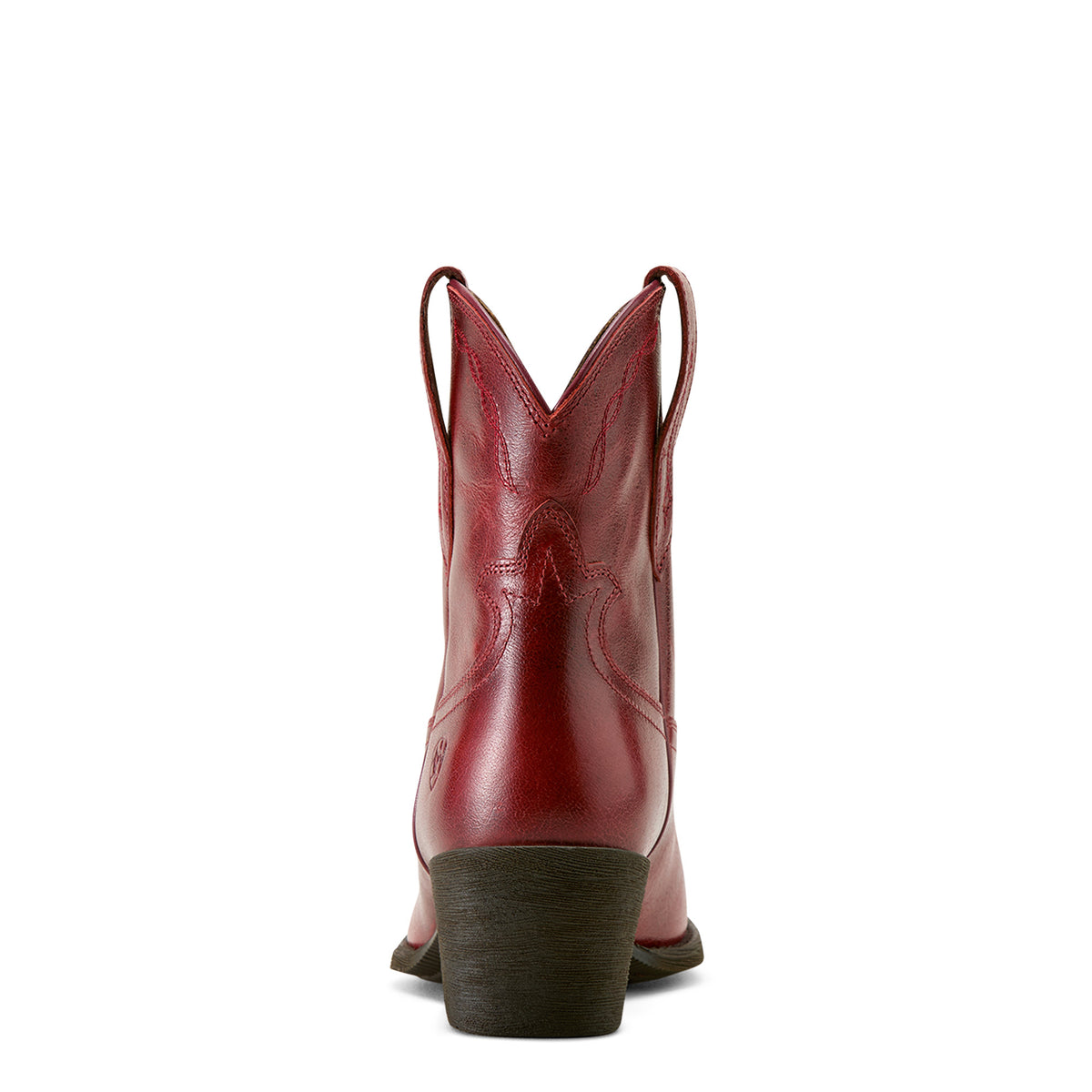 10063937-Ariat Womens Maggie J Toe Heeled Western Shortie Boot - Barn Red