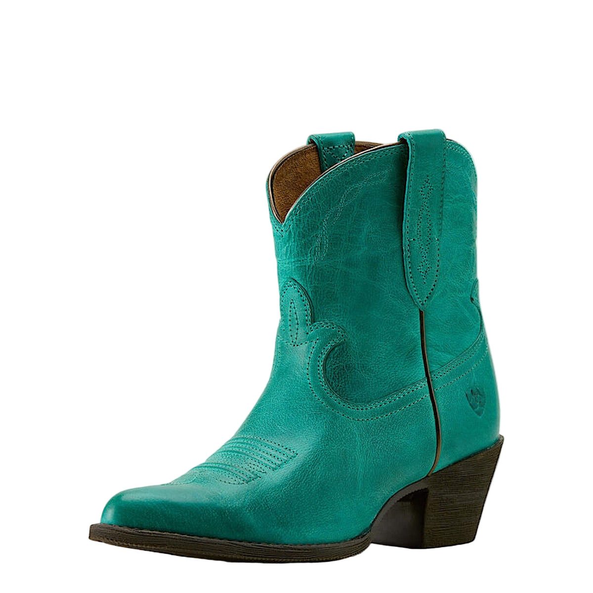 Ariat Womens Maggie J Toe Heeled Western Shortie Boot - Deep Turquoise