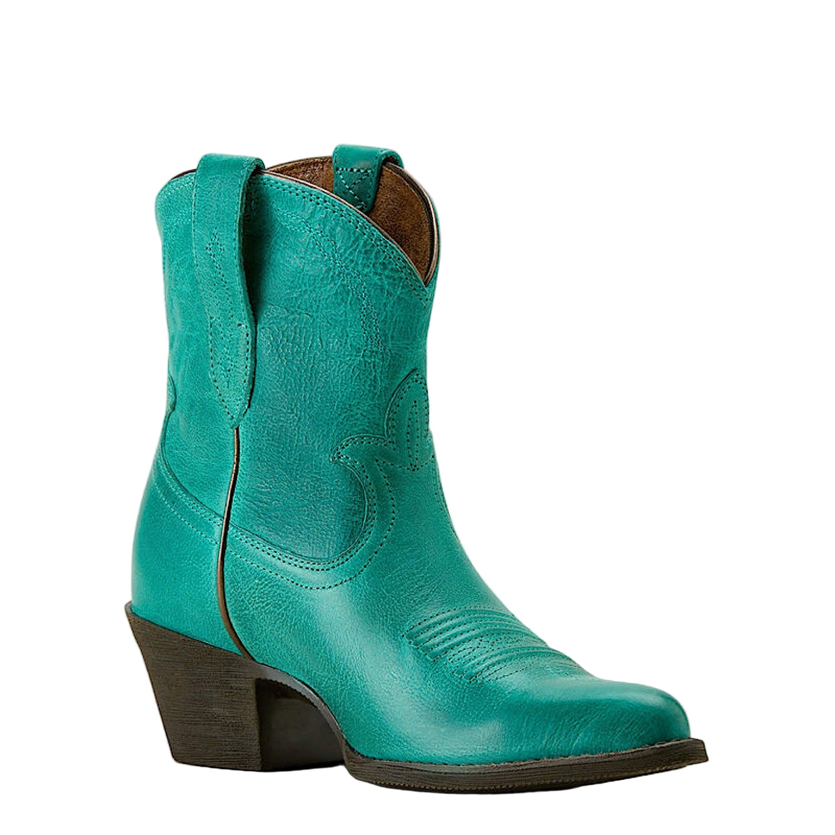 Ariat Womens Maggie J Toe Heeled Western Shortie Boot - Deep Turquoise
