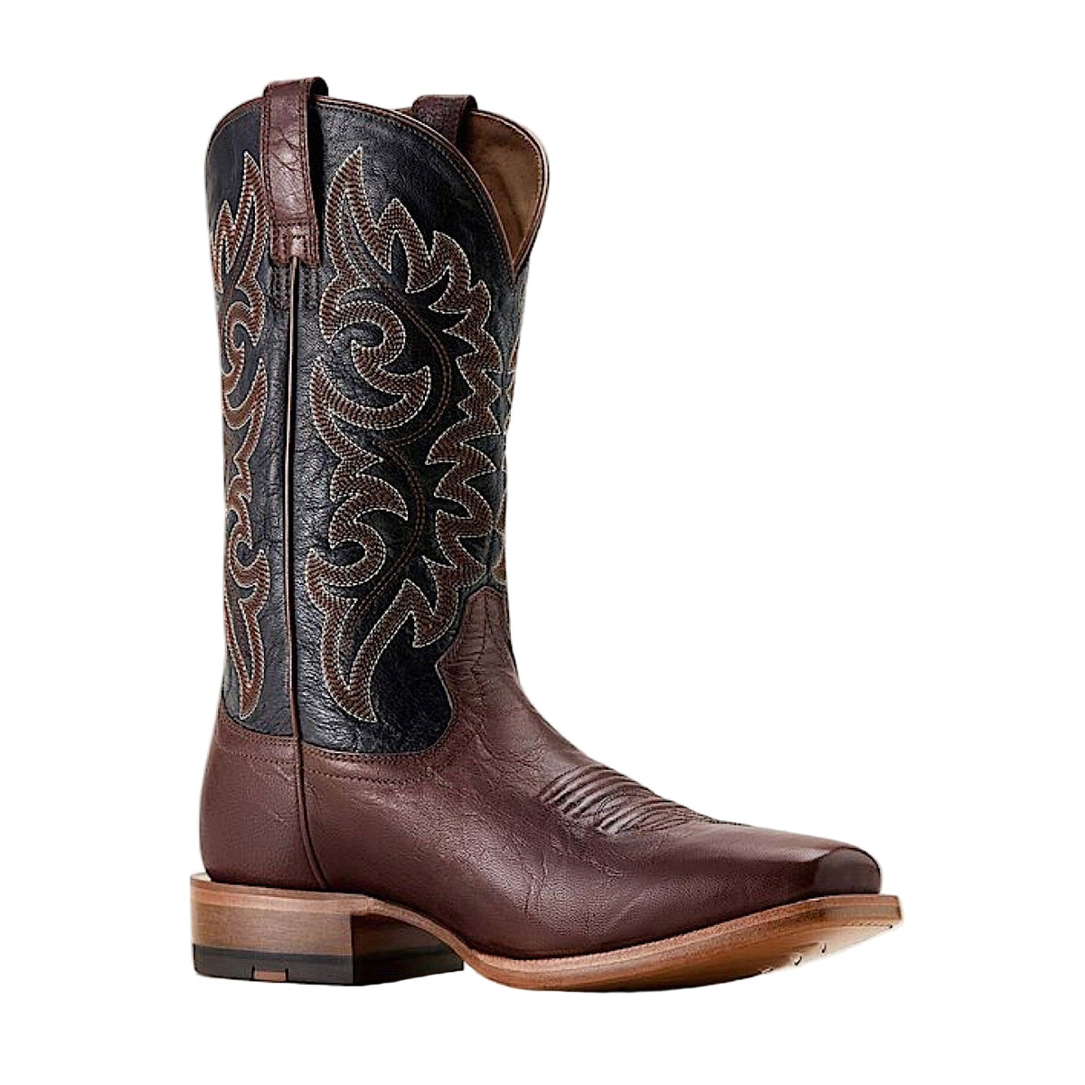 Ariat Mens Highbluff Square Toe Cowboy Boot - Hickory Smoke / Bayou Black