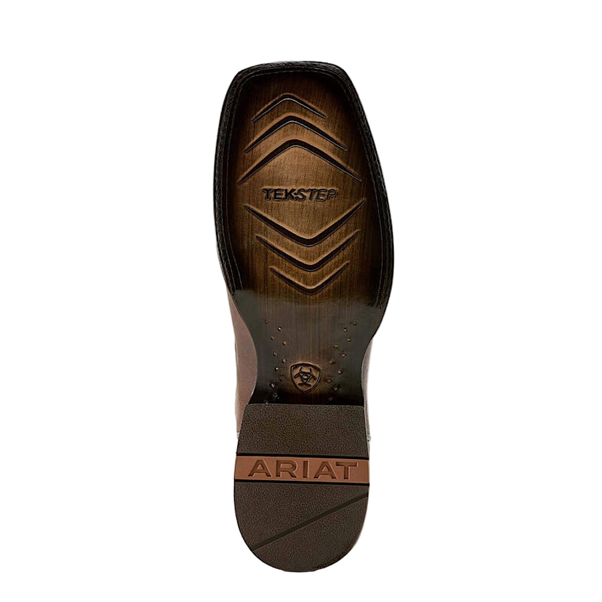 The Ariat Mens Cattle Creek Wide Square Toe Cowboy Boot - Weathered Brown / Baltic Blue