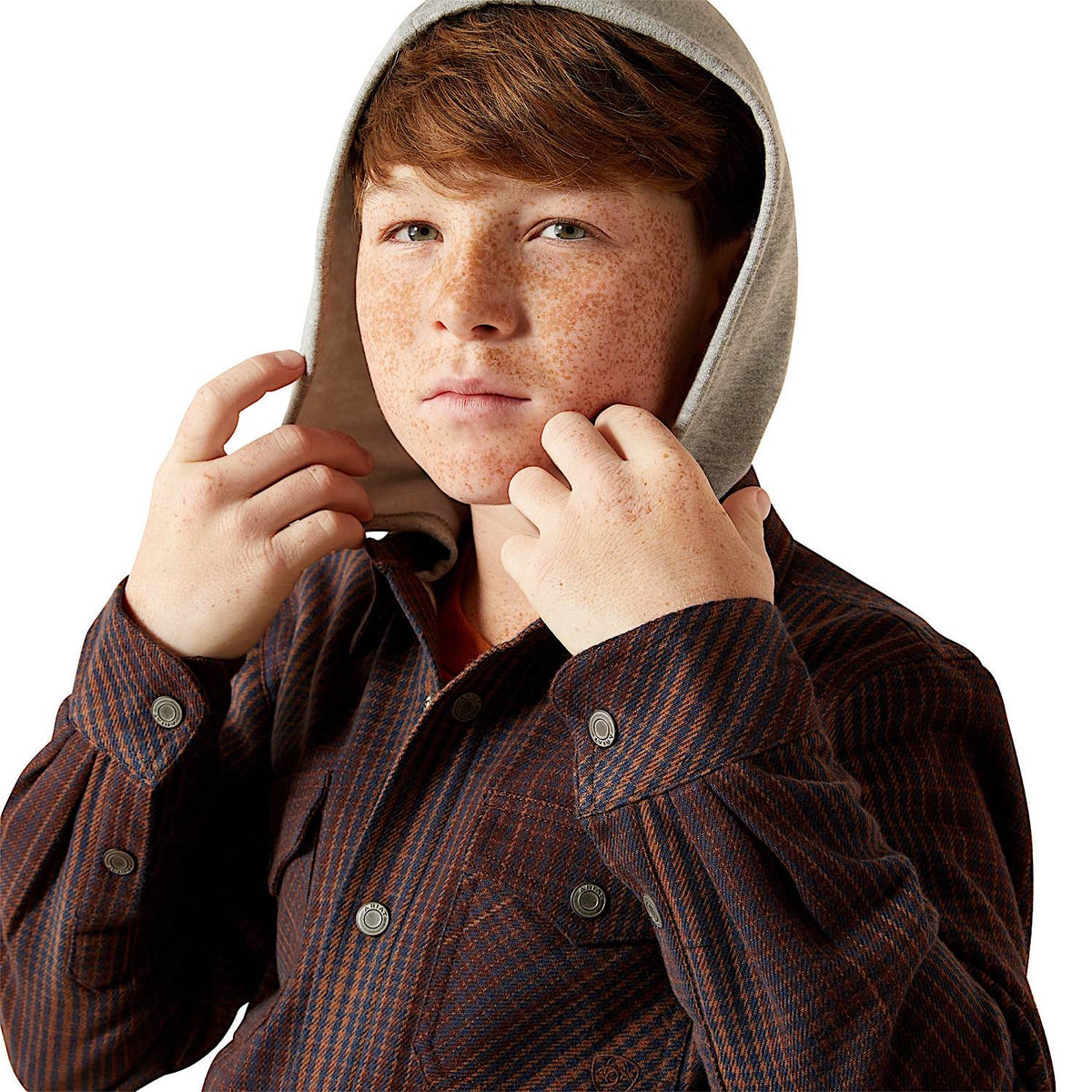 Ariat Kid's Holbrook Retro Shirt Jacket - Brown