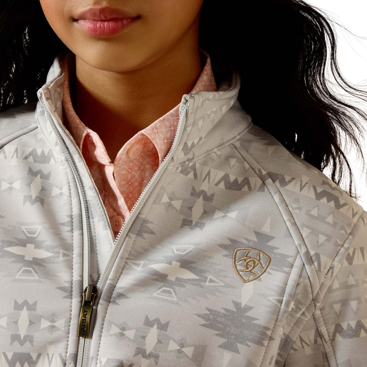 Ariat Girl's Logo Softshell Jacket - Neutral Southwest