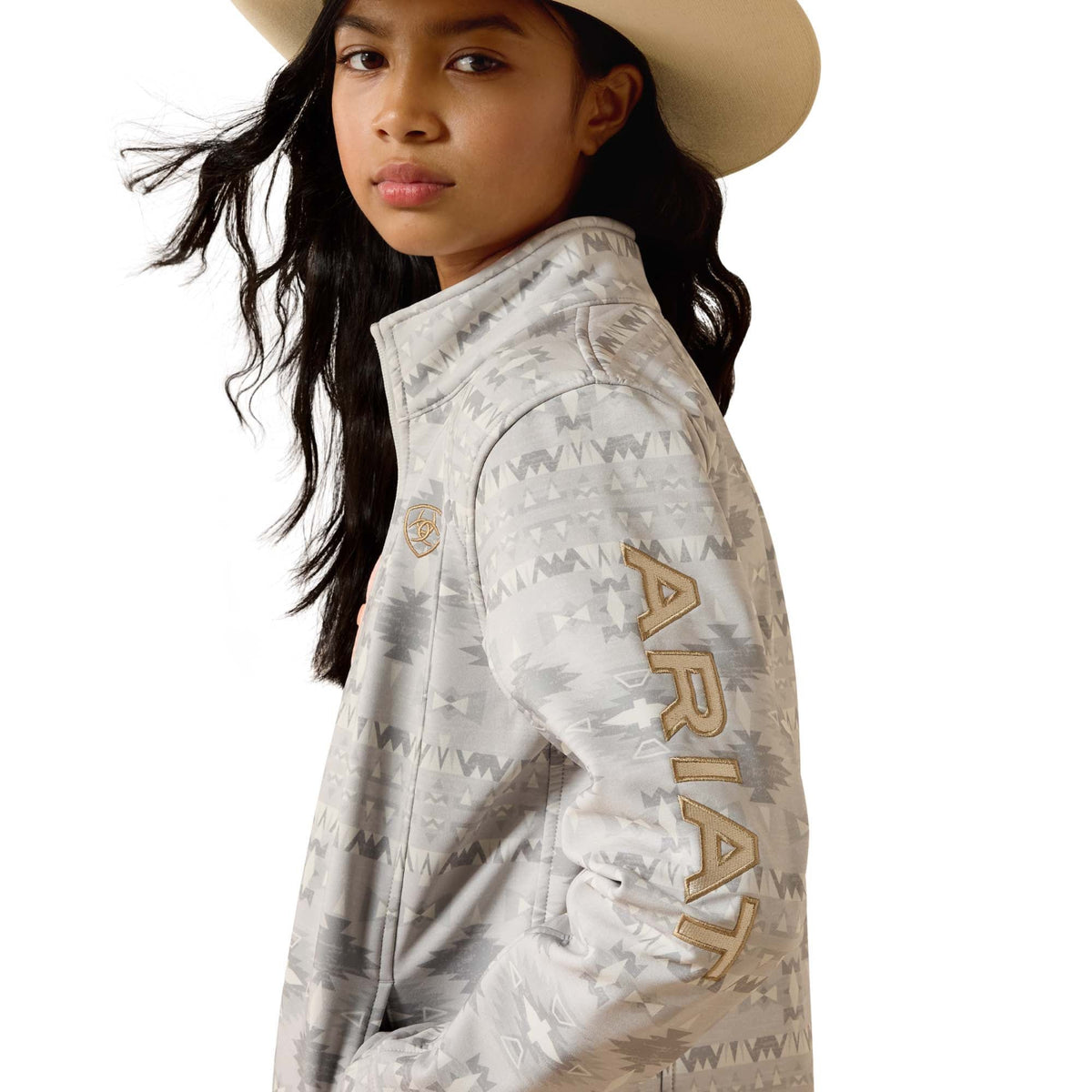 Ariat Girl's Logo Softshell Jacket - Neutral Southwest