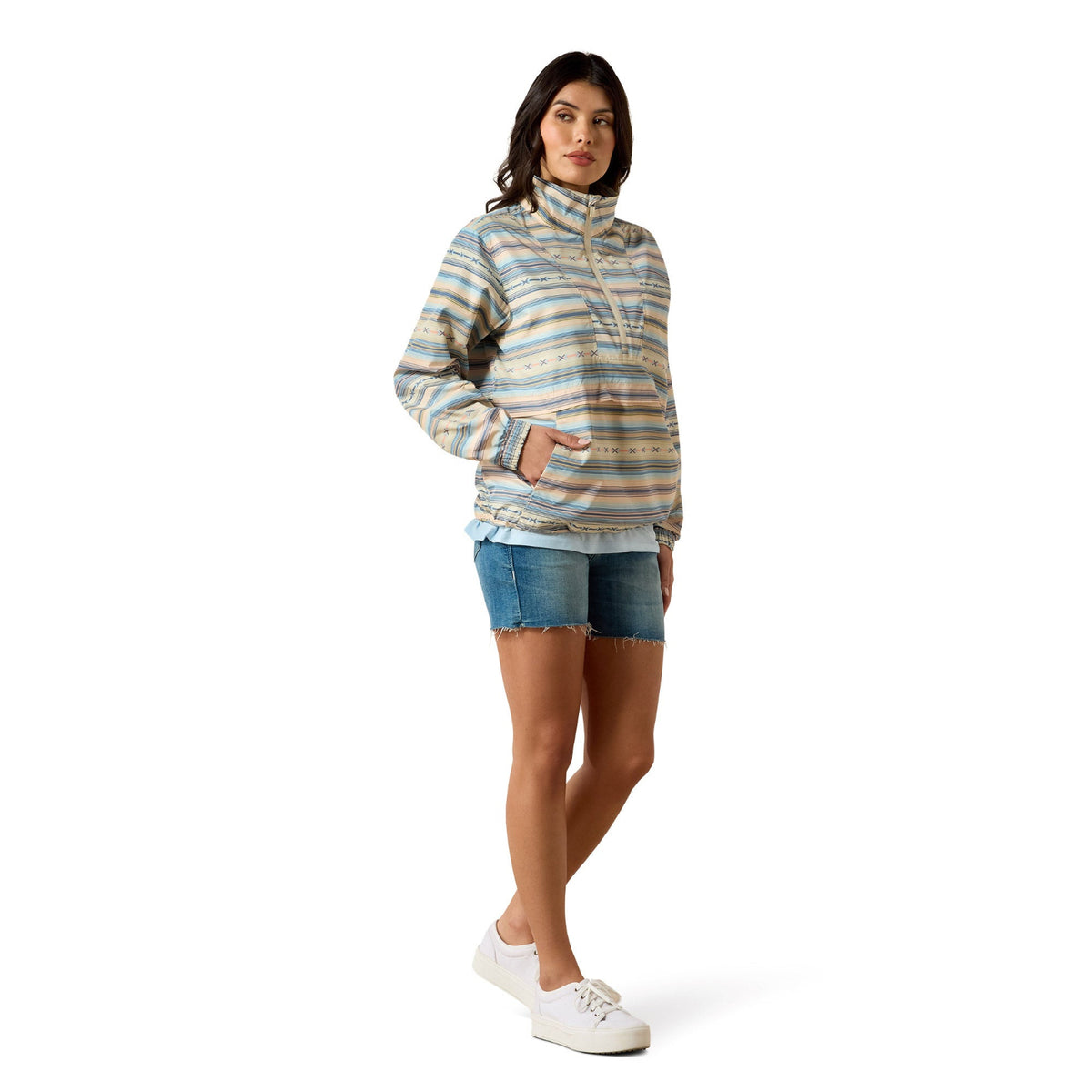 Ariat Women's Whisper Pullover Jacket - Sunset Serape Stripe