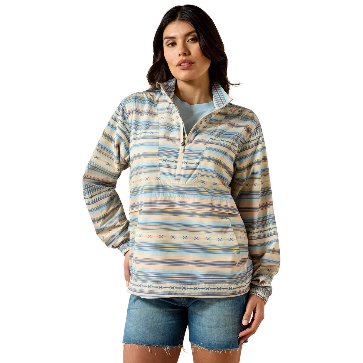 Ariat Women's Whisper Pullover Jacket - Sunset Serape Stripe