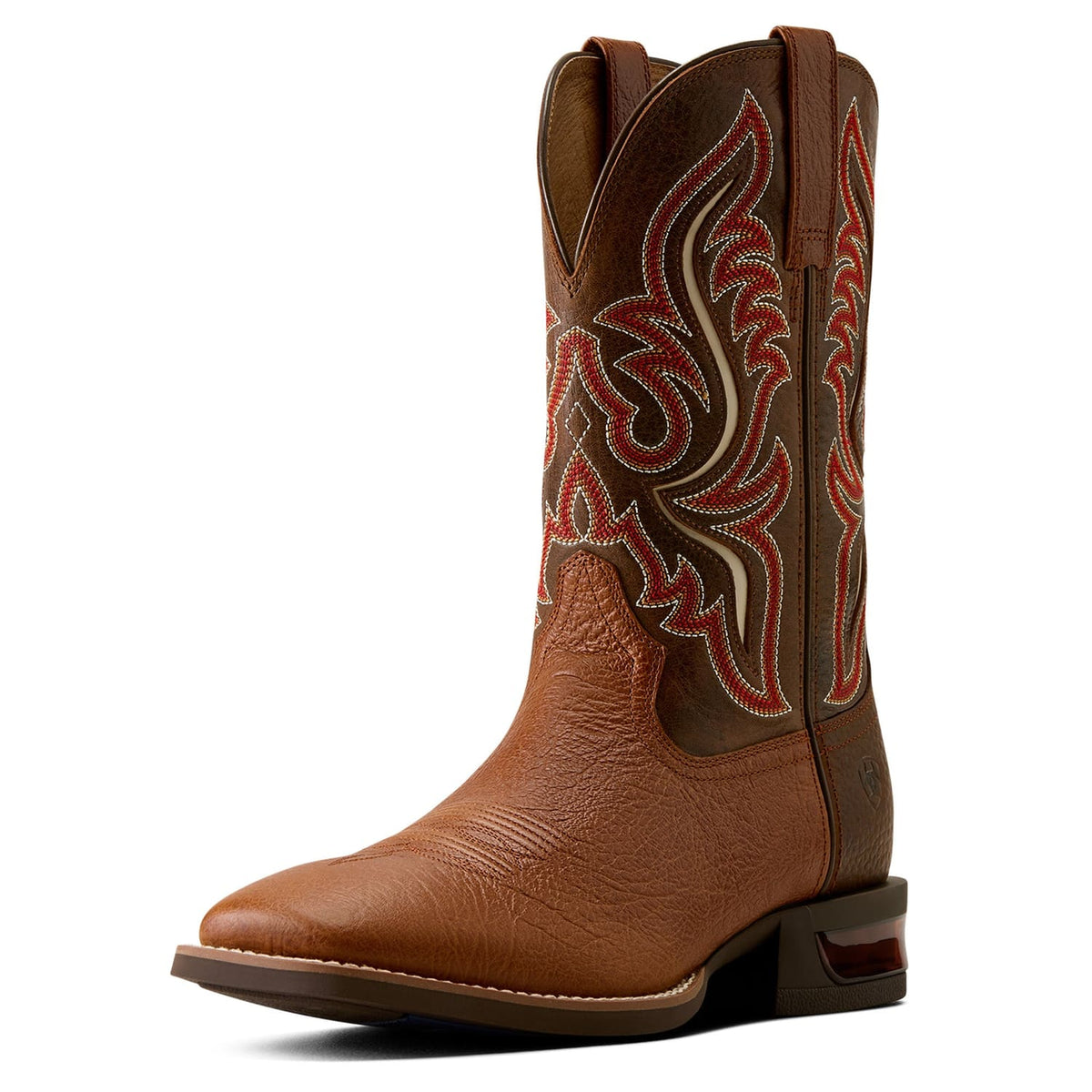Ariat Men's Conquer Wide Square Toe Cowboy Boot - Red Oak/Deep Forest Brown