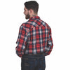 Just Country Mens Cameron Workshirt Flannel Plaid Red/Navy
