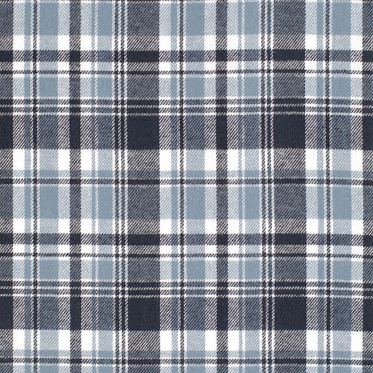 Just Country Men’s Cameron Flannel Shirt - Plaid Grey / Navy / White