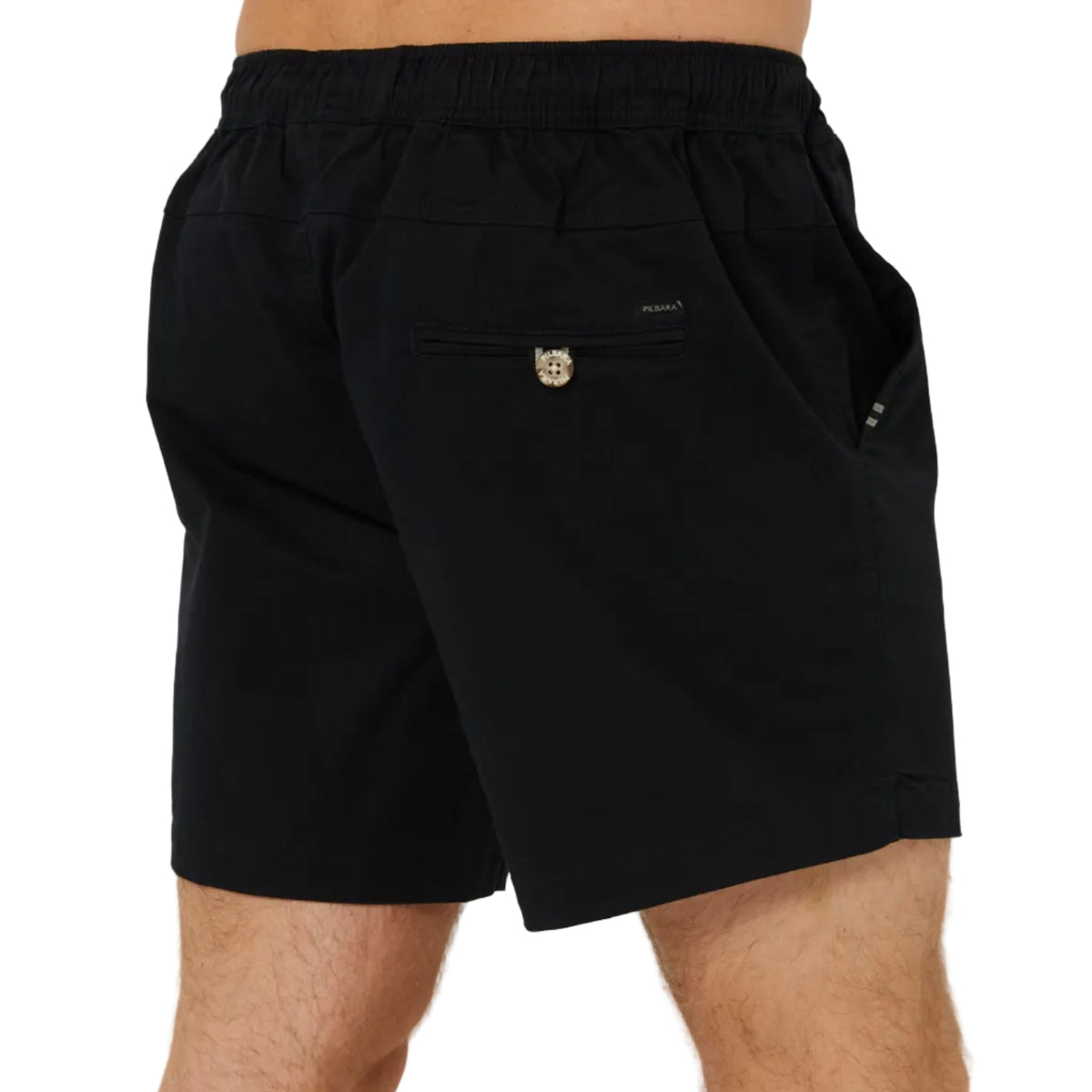 Pilbara Men's Cotton Stretch Walk Short - Black