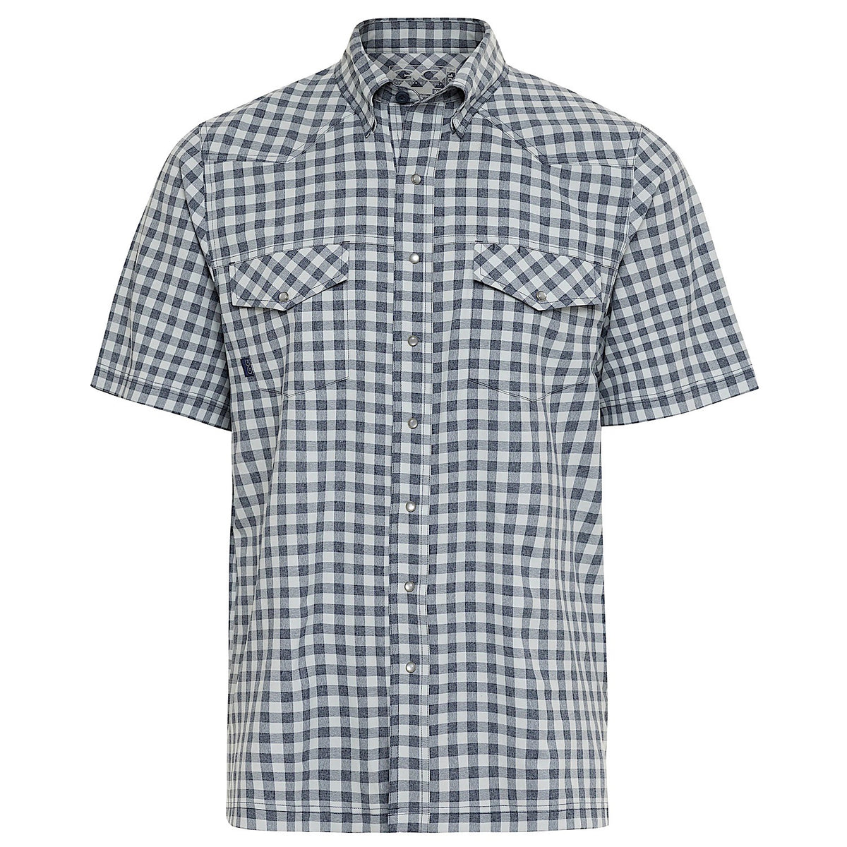 GameGuard Men's Short Sleeve Pearl Snap Shirt - Deep Water