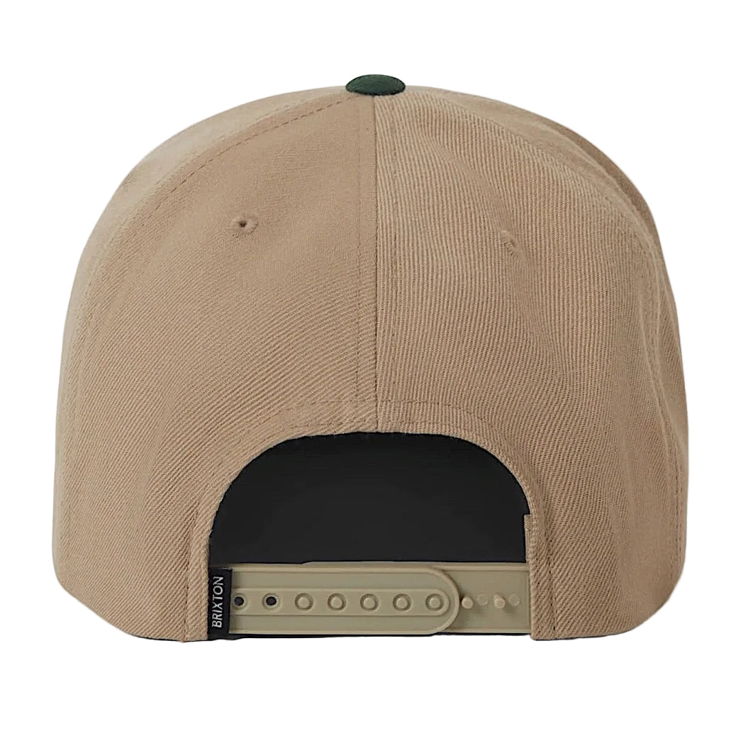 Brixton Oath III Snapback Cap - Khaki/Primal Green