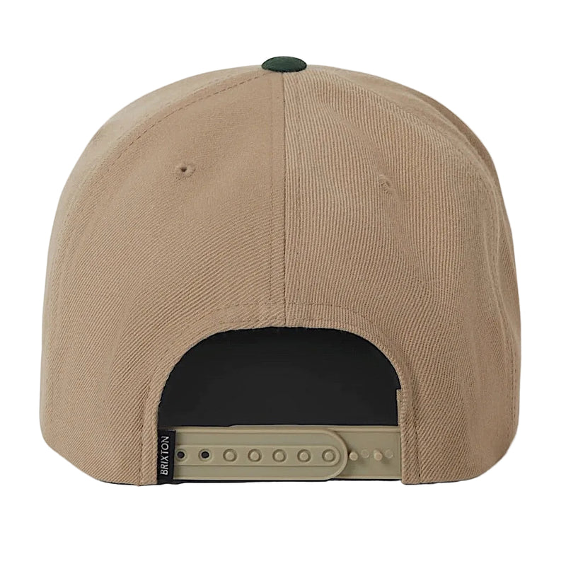 Brixton Oath III Snapback Cap - Khaki/Primal Green