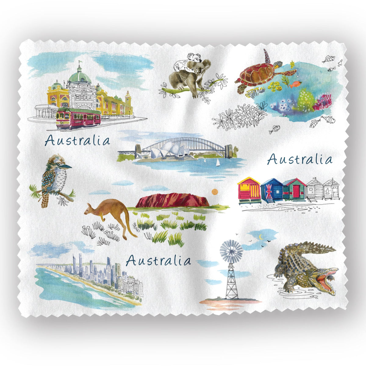 Australia Lens Cleaning Cloth - Australian Icons