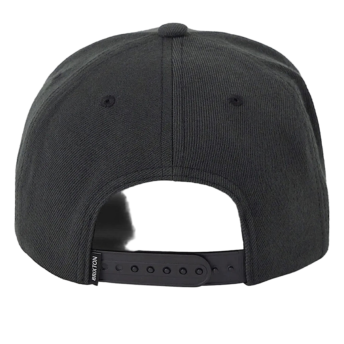 Brixton Crest Net Plus Mid Profile Snapback Cap - Black/Black