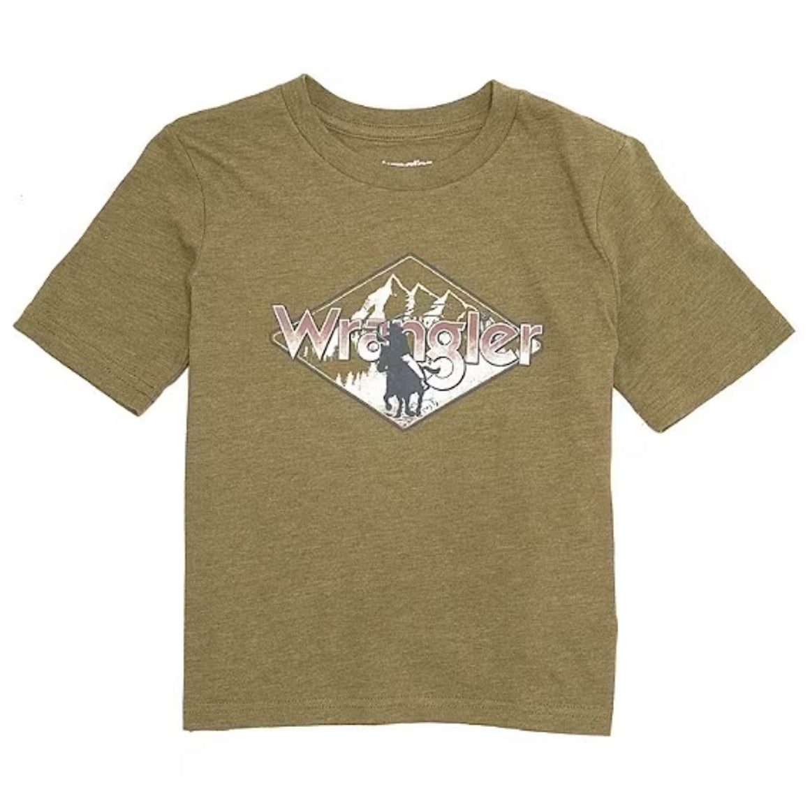 Wrangler Boys Authentic Western Diamond T-Shirt in Capulet Olive