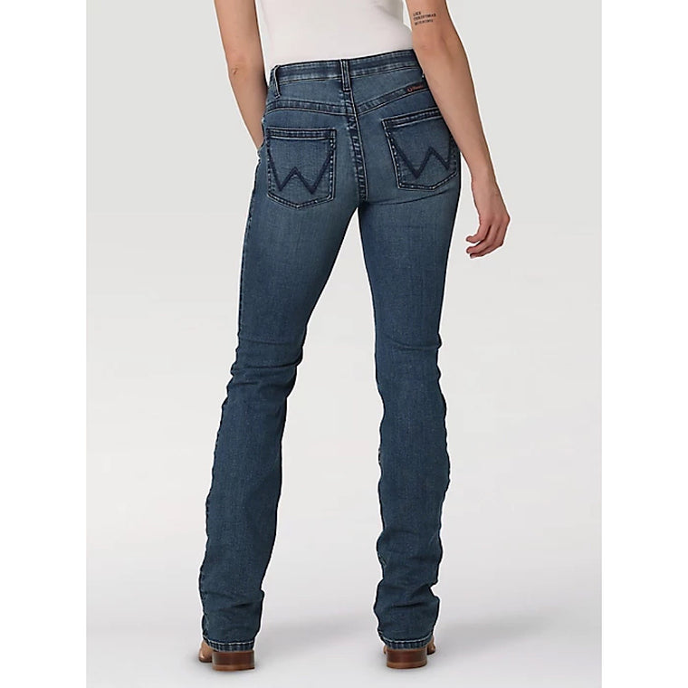 Wrangler Womens Ultimate Riding Jean Willow Mid-Rise Bootcut in Scarlett