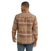 Wrangler Men's Retro Premium Snap Shirt Jacket - Brown Aztec