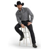 Wrangler Men's Ben Rodeo Western Snap Shirt - Black Gingham