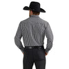 Wrangler Men's Ben Rodeo Western Snap Shirt - Black Gingham