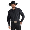 Wrangler Men's Ben Rodeo Western Snap Shirt - Black Dobby