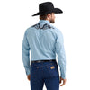 Wrangler Men's Rodeo Ben Snap Front Shirt - Blue