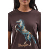 Wrangler Women's Dreamy Horse Tee - Chocolate Tarte