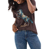 Wrangler Women's Dreamy Horse Tee - Chocolate Tarte