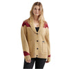 Wrangler Women's Long Live Shawl Collar Cardigan Sweater - Tan