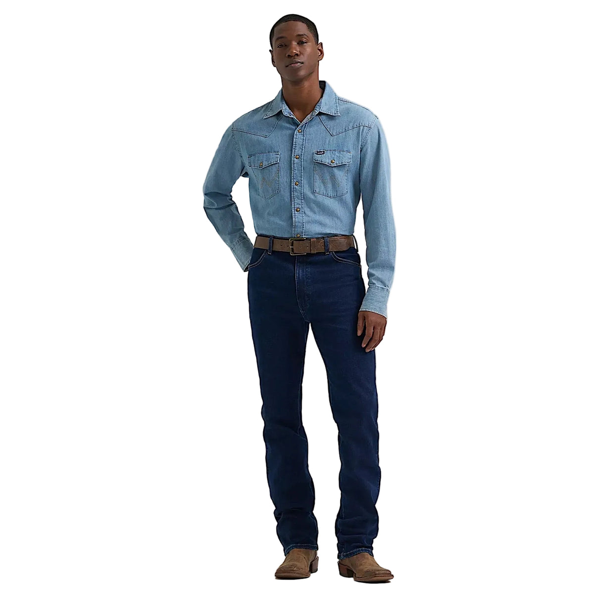 Wrangler Men's Cowboy Cut Slim Tough Lite Jean - Rinse