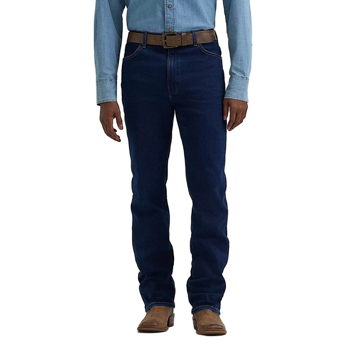 Wrangler Men's Cowboy Cut Slim Tough Lite Jean - Rinse