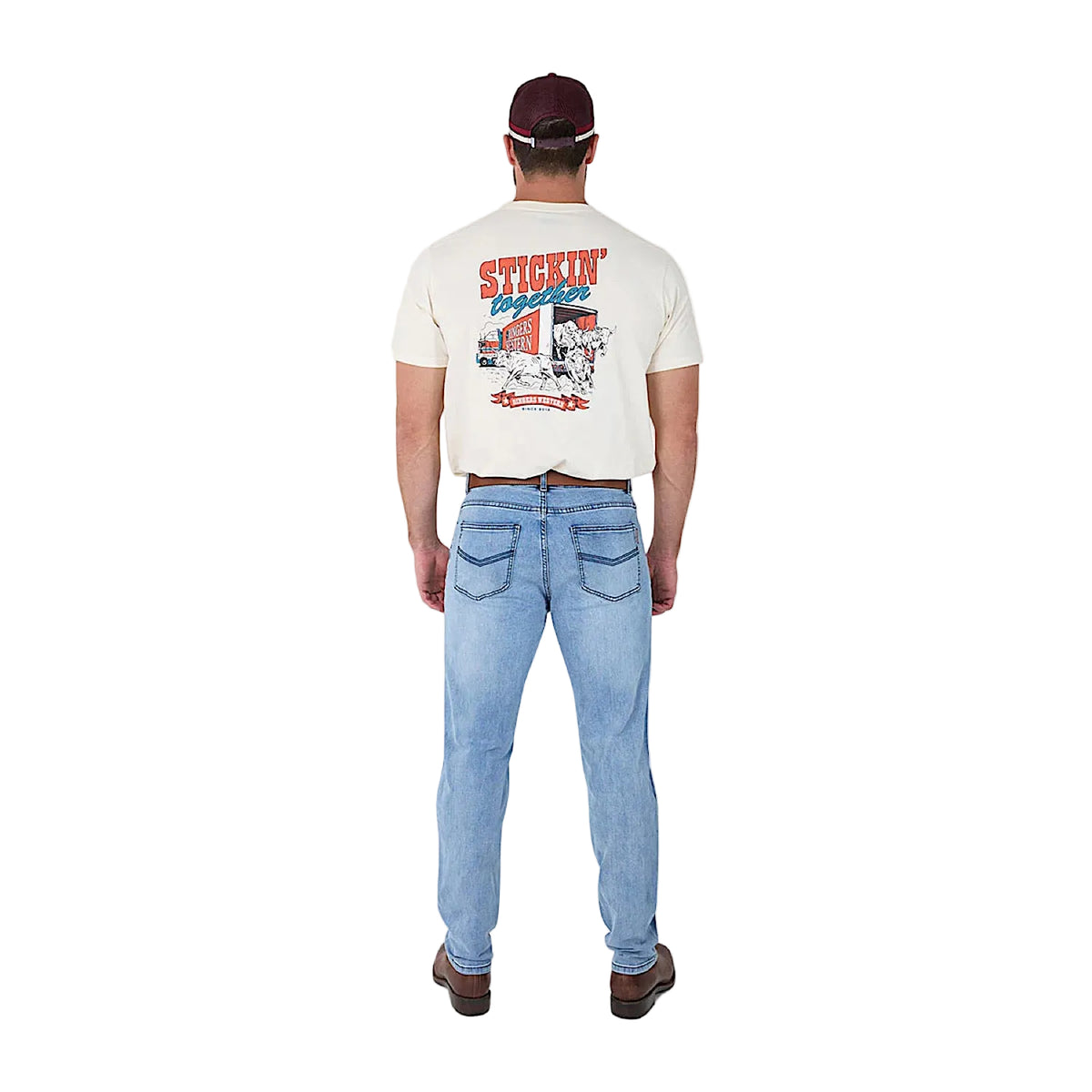 Ringers Western Men's Burke Tapered Leg Jean - Light Blue