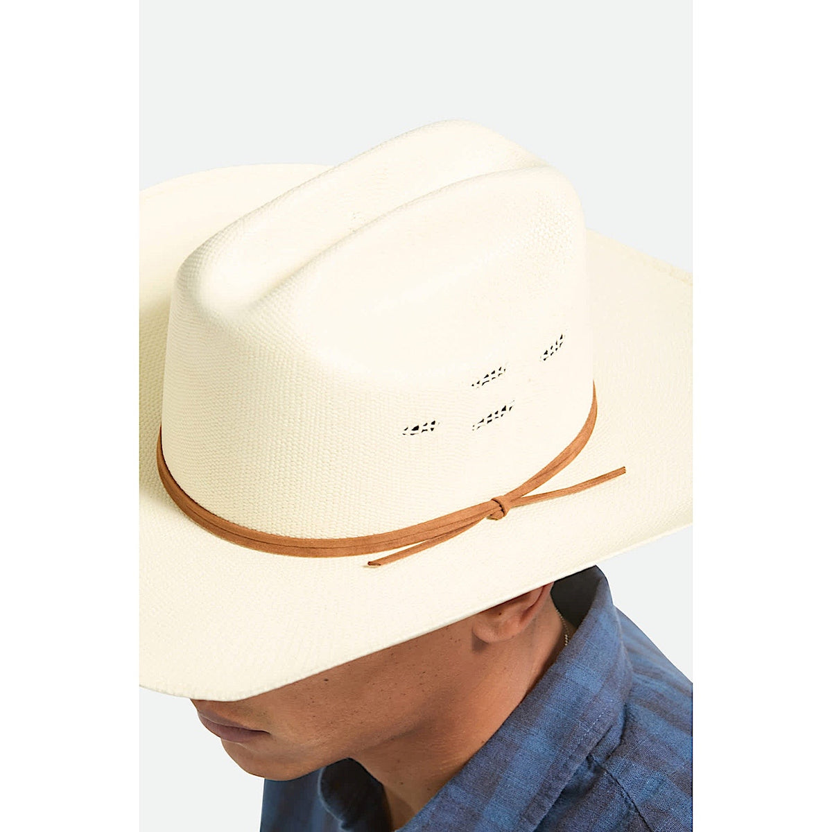 Brixton Laredo Straw Cowboy Hat - Bone
