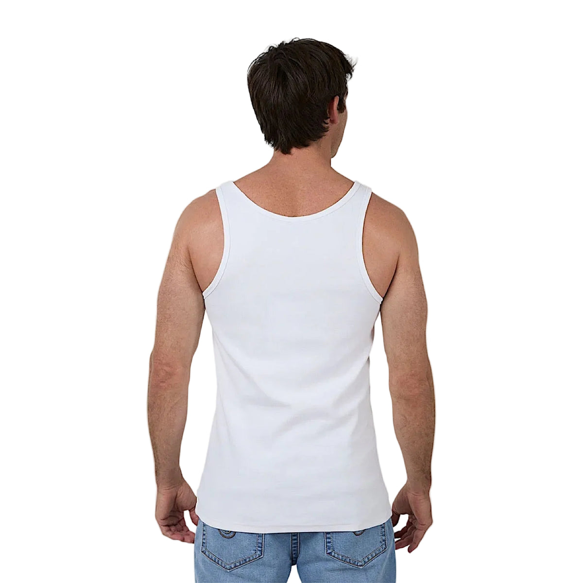 Ringers Western Men's Shearer Rib Tank - White