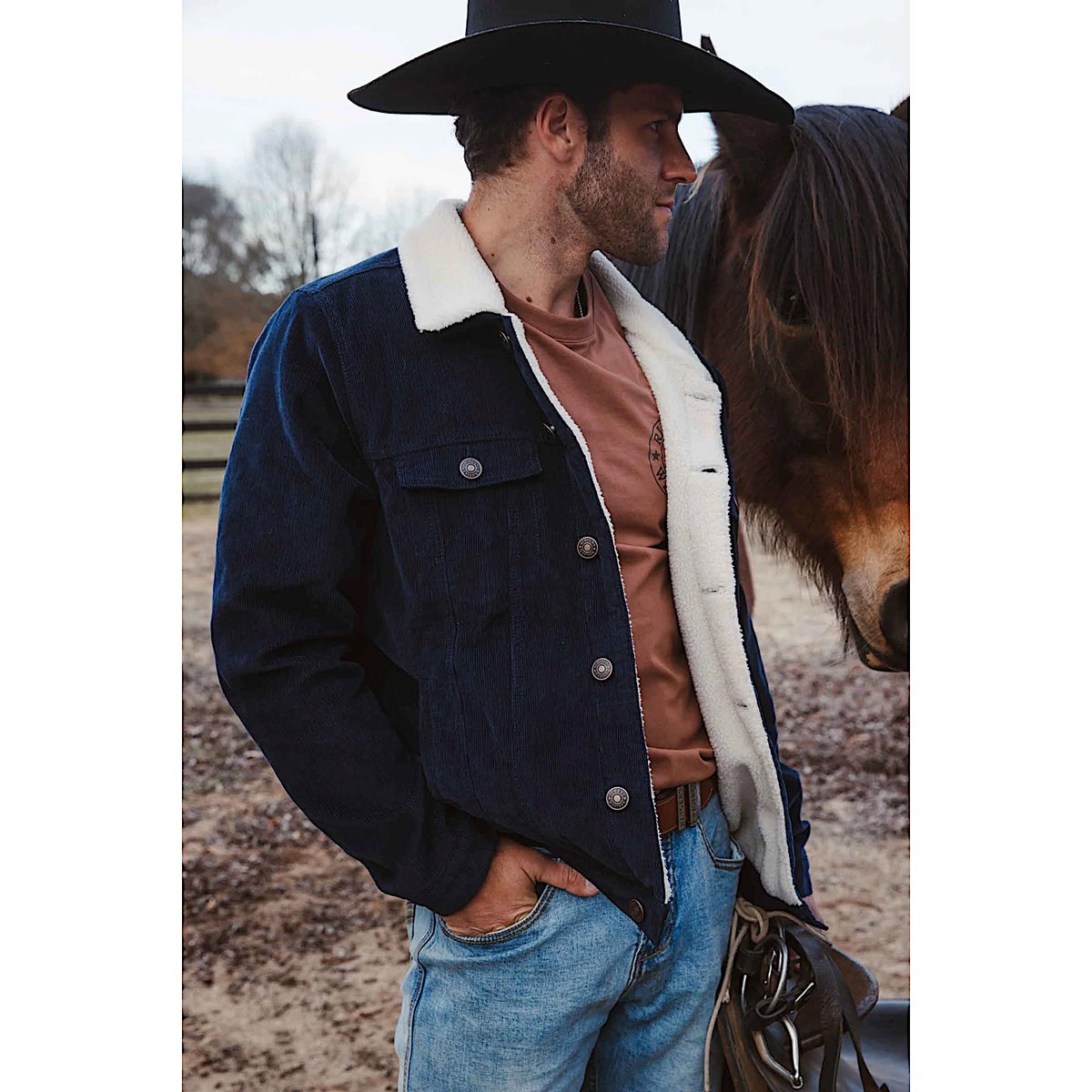 Ringers Western Men's Milawa Corduroy Jacket - Navy