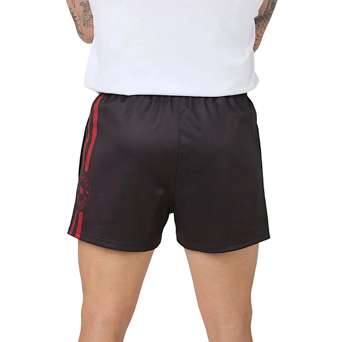 Ringers Western Unisex Footy Short - Charcoal/Red