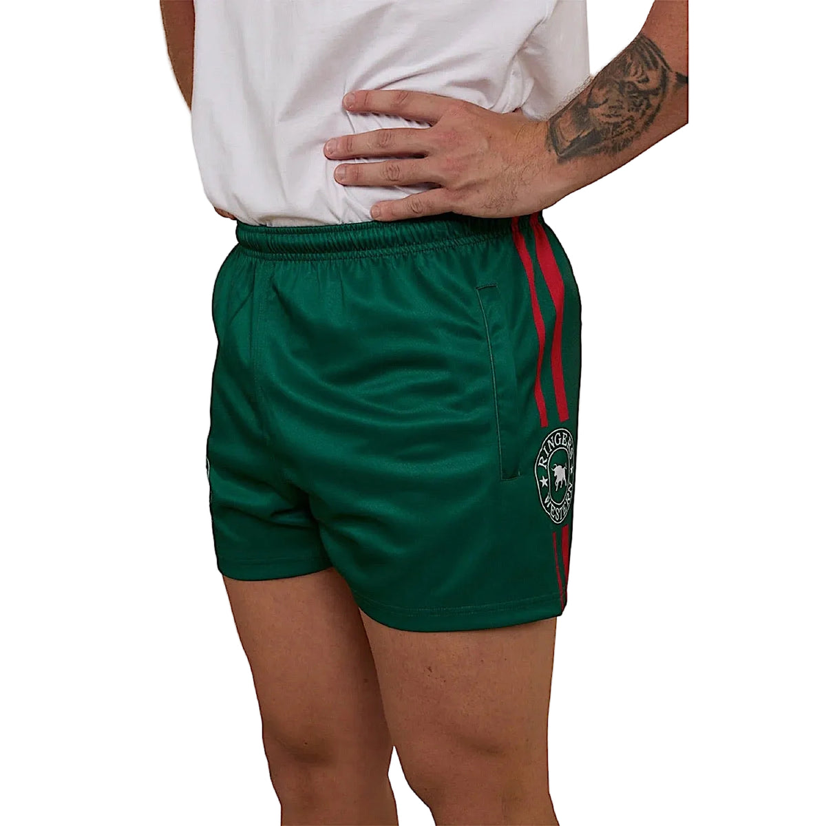 Ringers Western Unisex Footy Short - Lake Green
