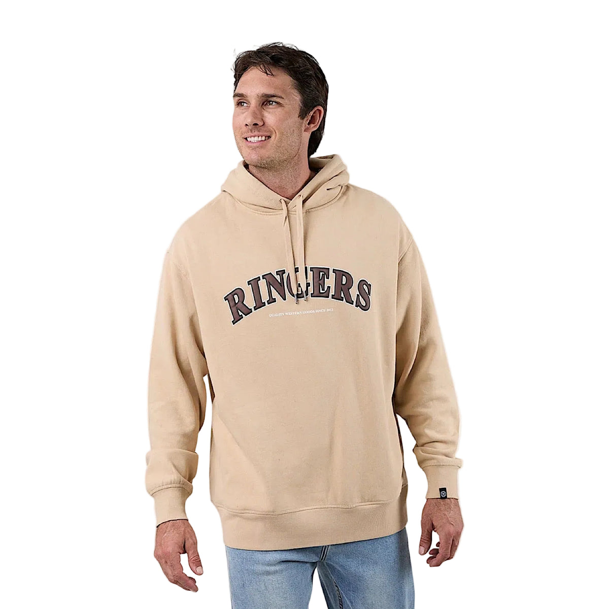 Ringers Western Men's Princeton Hoodie - Dark Sand/Chocolate